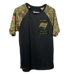 Nike NFL On Field Apparel Mens Shirt Size Small Gray Camo Salute to Service Army